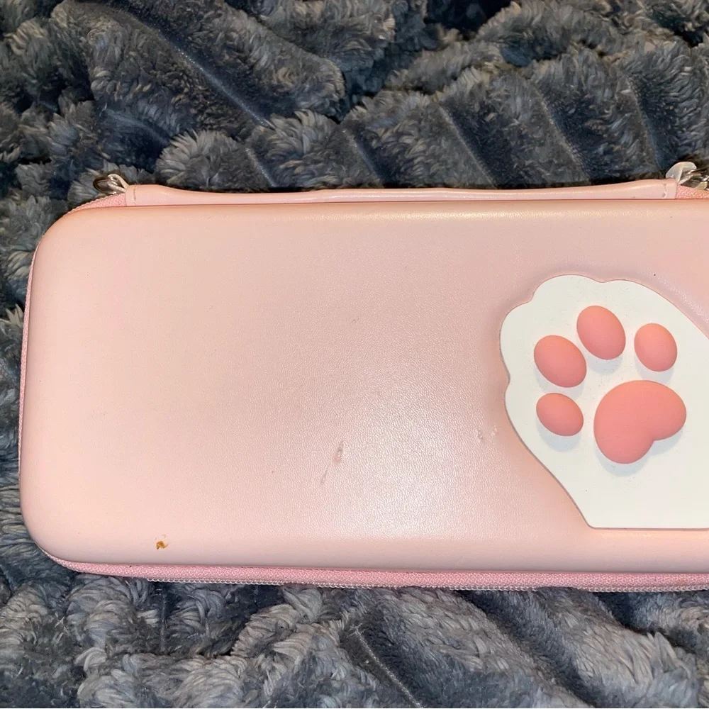 Pink Paw Print Clutch